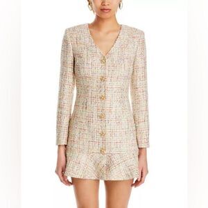 NWOT Self-Portrait Beaded Button Mini Dress